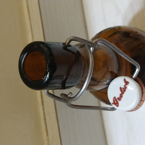 Vintage Empty Porcelain Cork Swing Top Grolsch Lager Beer Bottle - Picture 3 of 4
